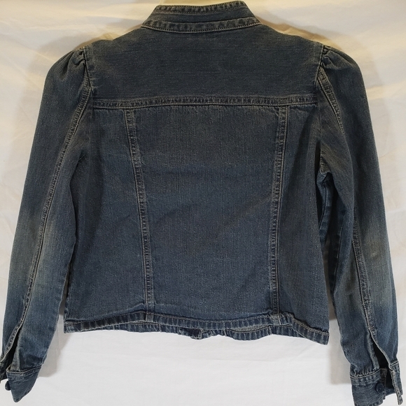 Xhilaration Big Girls Blue Jean Lightweight Jacket Sz L 10/12 - Picture 4 of 6